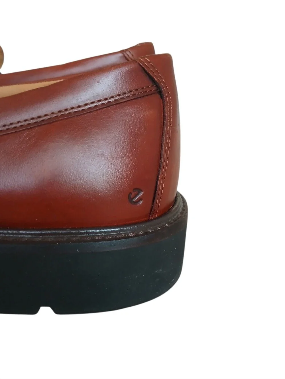 ECCO Metropole London Leather Penny Loafers in Cognac Men's 10.5 Denmark Preppy